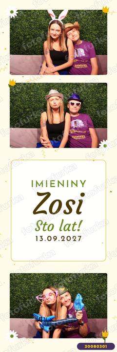 Wzór wydruku do fotobudki – imieniny, kod 3008