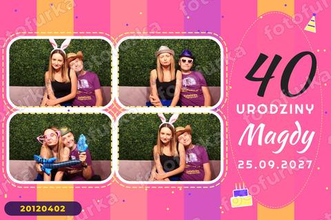 Wzór wydruku do fotobudki – urodziny, kod 2012
